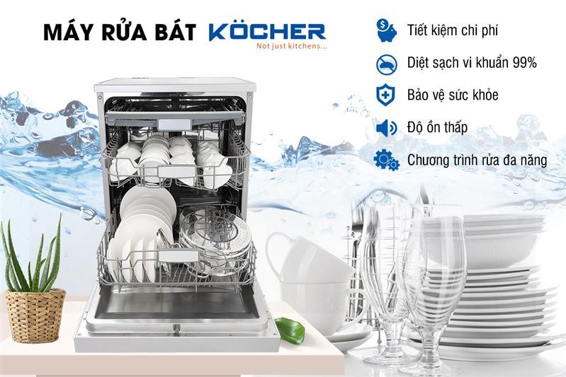 Máy rửa bát Kocher 15 bộ