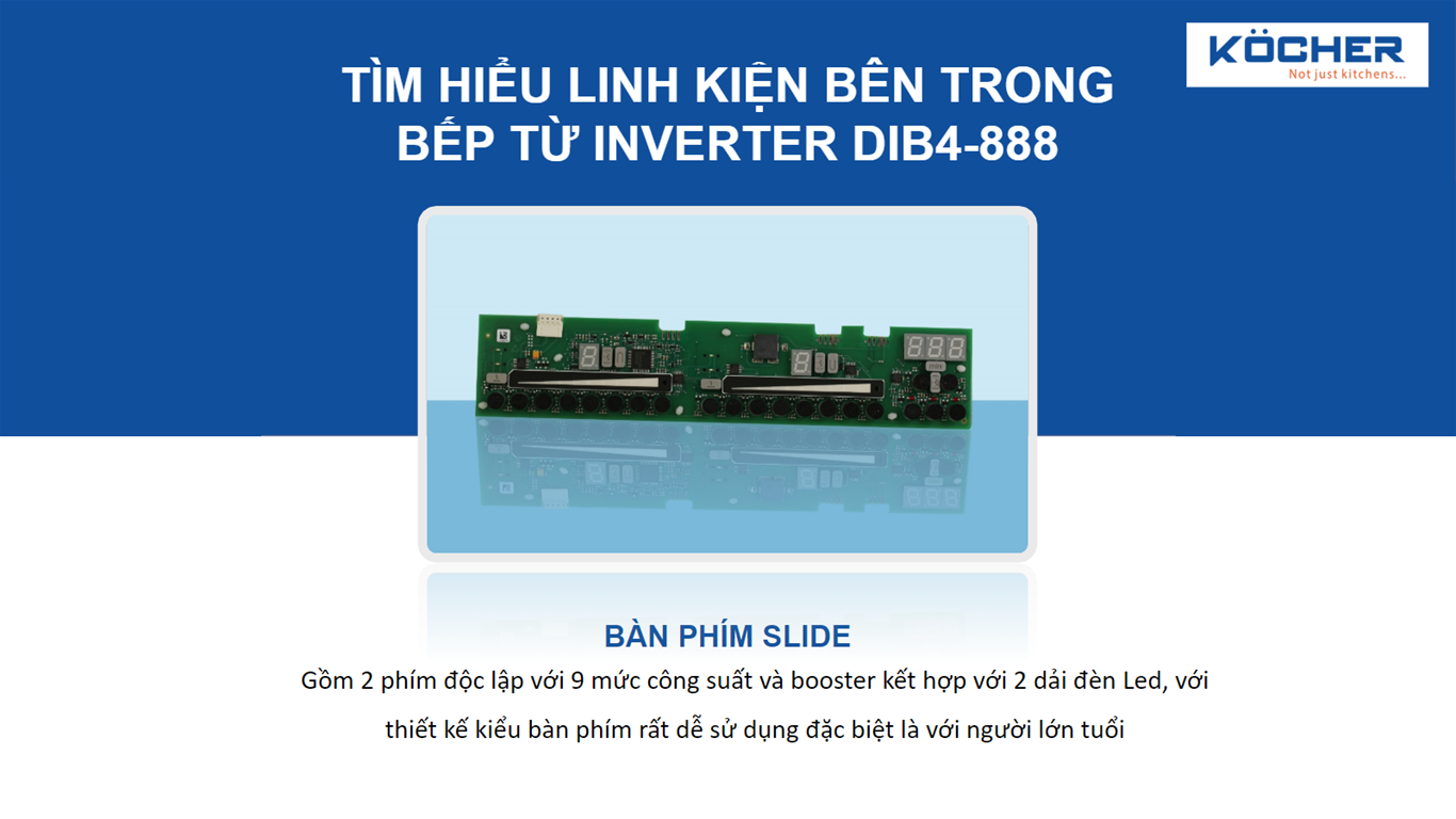 Bàn phím Slide bếp DIB4-888