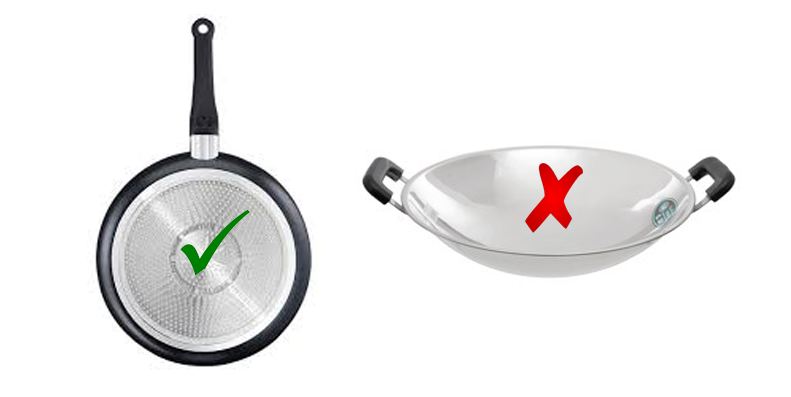 Đáy chảo bị cong vênh, lồi lõm, không bằng phẳng