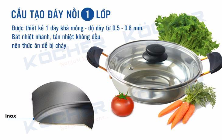 Nồi bếp từ 1 đáy