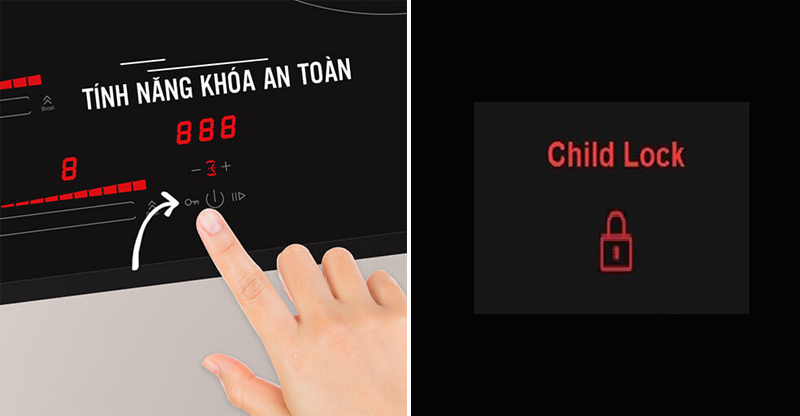 Cách mở bếp từ bị khóa an toàn trẻ em - Child Lock