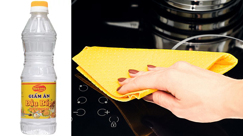 Cách lau bếp từ sạch bằng giấm