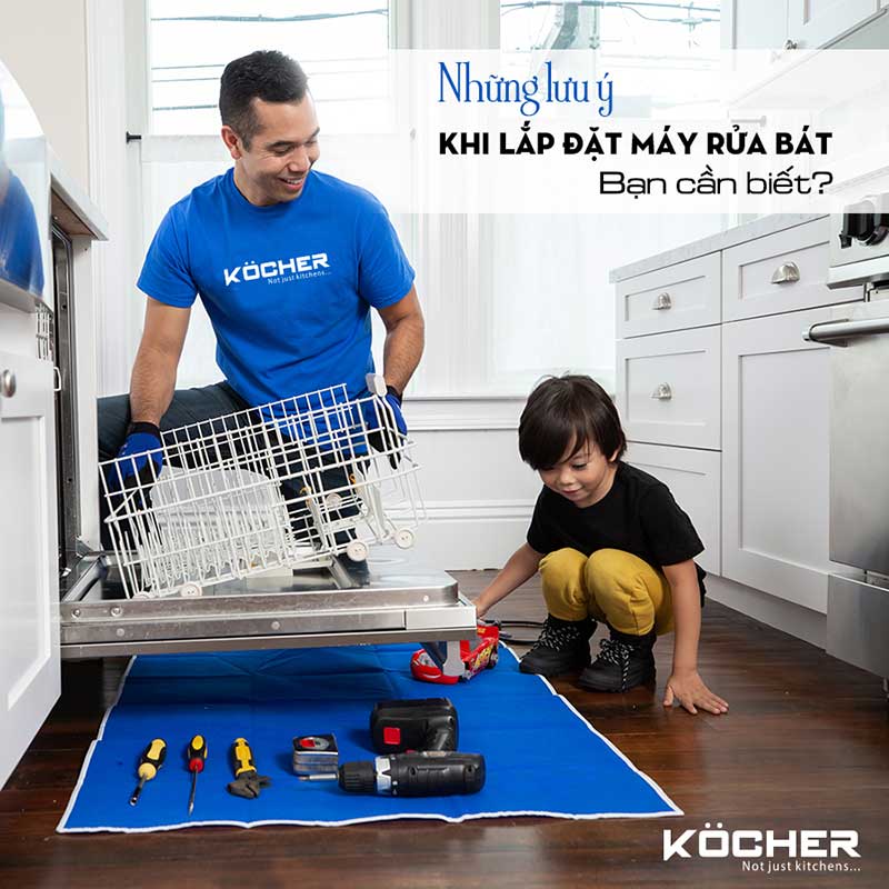 Những lưu ý khi lắp đặt máy rửa bát
